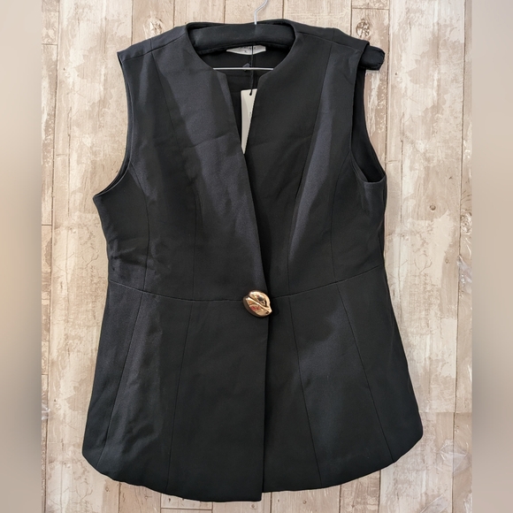 Commense Single Button V-Neck Vest - Picture 4 of 10